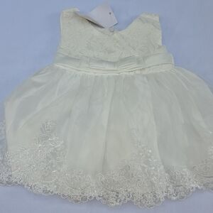 Source Unknown Cream Lace Formal Kids Dress
